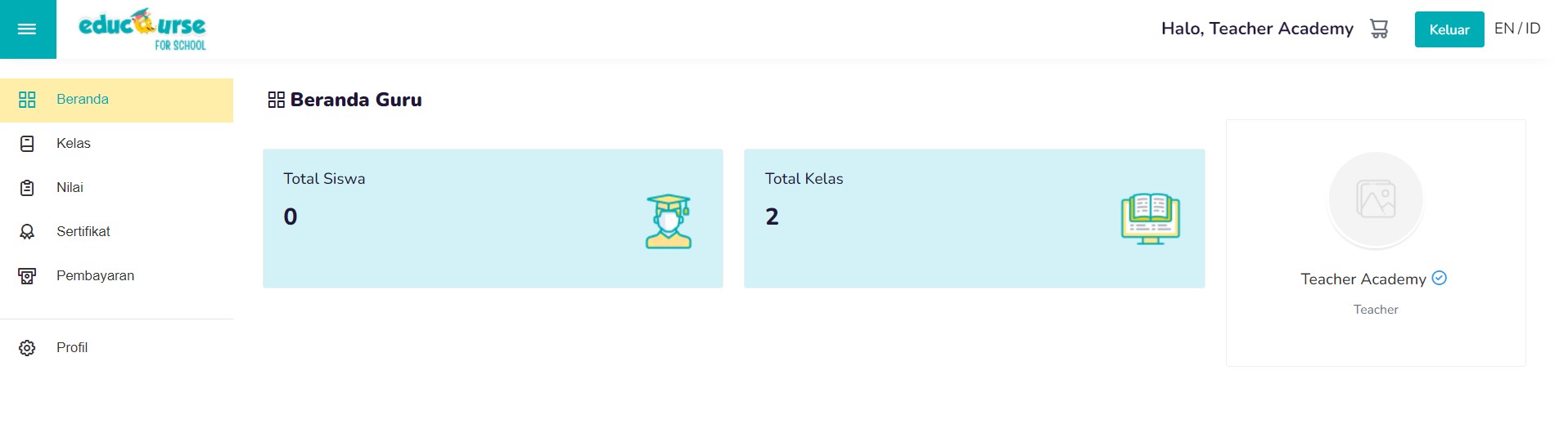 dashboard teacher